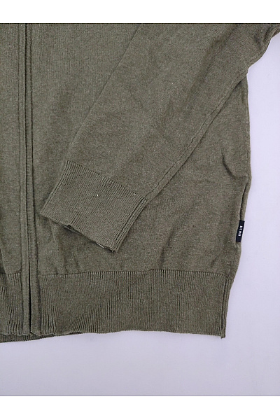 INDICODE Pánský khaki pletený svetr na zip se stojáčkem Velikost MEDIUM | INDICODE | obrázek 2