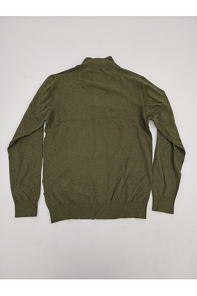 INDICODE Pánský khaki pletený svetr na zip se stojáčkem Velikost MEDIUM | INDICODE | obrázek 6