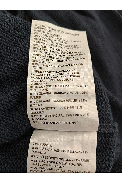 Marc O´Polo Černý lněný pulovr basic Vel. XXL | Marc O´Polo | obrázek 5