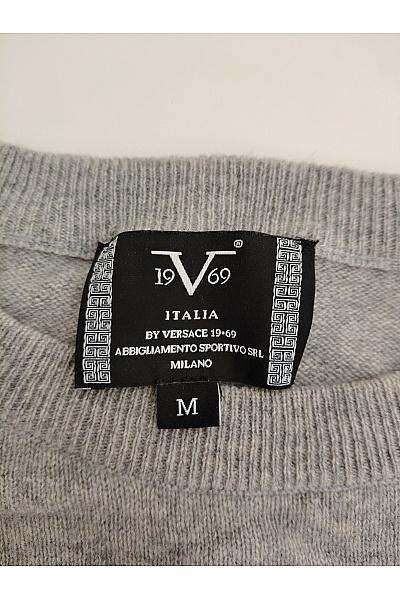 V1969 ITALIA Šedý kašmírový pulovr basic Velikost M | V1969 ITALIA | obrázek 5