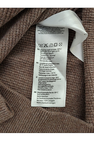 williot Pánský hnědý pletený kardigan na zip se stojáčkem Vel. M | williot | obrázek 5