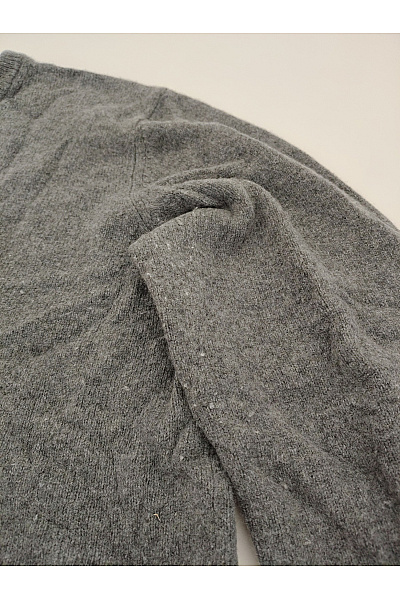HACKETT Pánský šedý vlněný pulovr basic Vel. XXL | HACKETT | obrázek 3