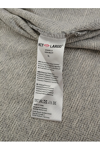Key largo Šedý vzorovaný kardigan s límcem Velikost XL | key largo | obrázek 4