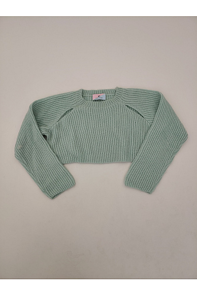 CHIARA FERRAGNI Dámský Krátký Crop žebrovaný Svetřík Zelený Vel. IT S