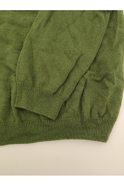 royal class Dámský kašmírový hedvábný pulovr khaki basic Velikost L | royal class | obrázek 3