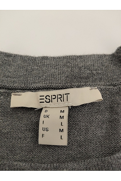 Esprit Šedé bavlněné mikinové šaty s dlouhým rukávem Velikost EU M | Esprit | obrázek 3