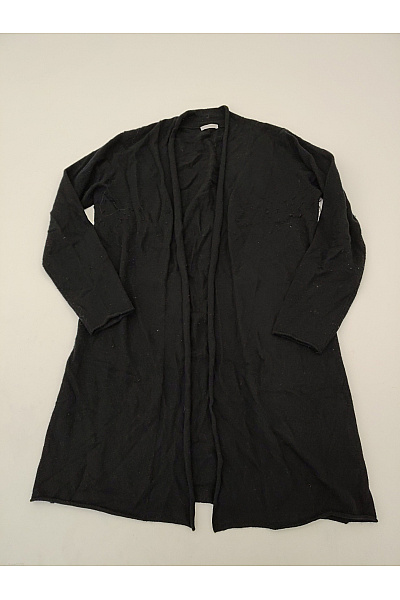MAX TONSO CASHMERE Černý kašmírový kardigan dlouhý basic Velikost XXL | MAX TONSO CASHMERE | obrázek 2