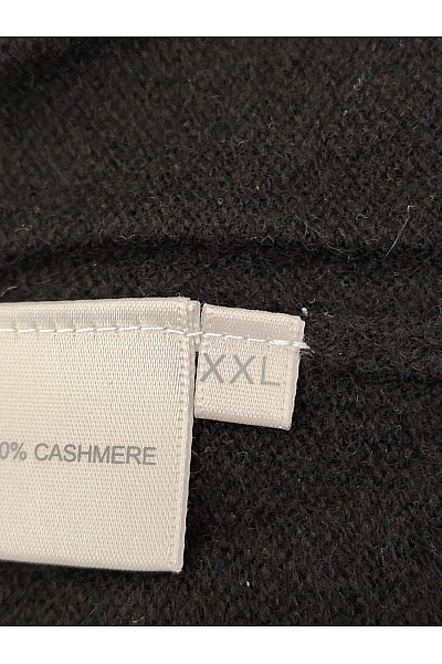 MAX TONSO CASHMERE Černý kašmírový kardigan dlouhý basic Velikost XXL | MAX TONSO CASHMERE | obrázek 8