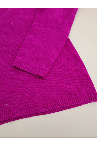 MAX TONSO CASHMERE Fialový kašmírový pulovr do véčka basic Vel. XL | MAX TONSO CASHMERE | obrázek 3
