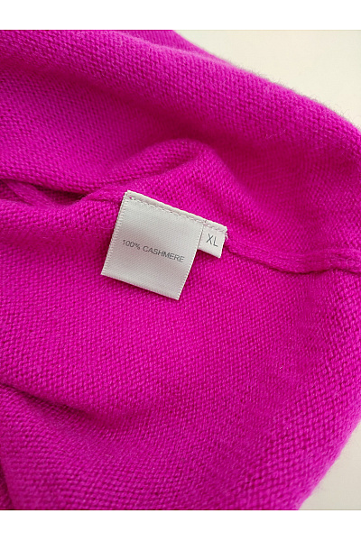 MAX TONSO CASHMERE Fialový kašmírový pulovr do véčka basic Vel. XL | MAX TONSO CASHMERE | obrázek 7