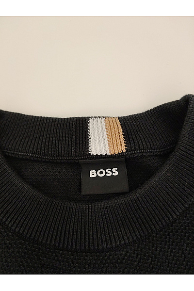 Hugo Boss Černá bavlněná mikina bez potisku crewneck Velikost M | Hugo Boss | obrázek 5
