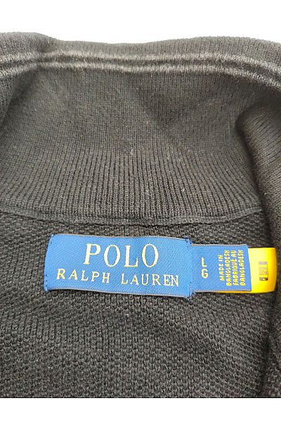 Ralph Lauren Černý bavlněný pánský pulovr na zip se stojáčkem Velikost US L | Ralph Lauren | obrázek 4