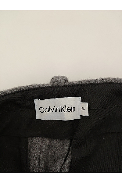 Calvin Klein Šedé vlněné elegantní společenské kalhoty Velikost 36 | Calvin Klein | obrázek 3
