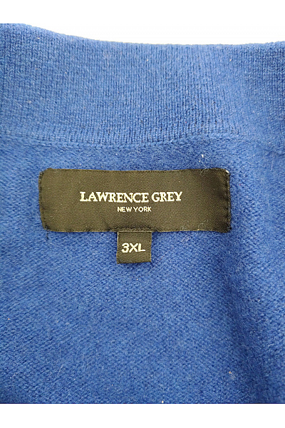 LAWRENCE GREY Pánský modrý kašmírový pulovr s límečkem na knoflíky Velikost 3XL | LAWRENCE GREY | obrázek 6