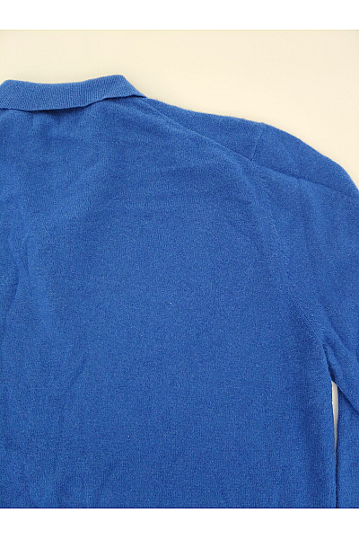 LAWRENCE GREY Pánský modrý kašmírový pulovr s límečkem na knoflíky Velikost 3XL | LAWRENCE GREY | obrázek 9
