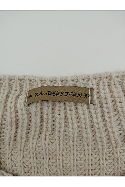 ZAUBERSTERN Béžový pletený pulovr asymetrický oversized Vel. XXL | ZAUBERSTERN | obrázek 5