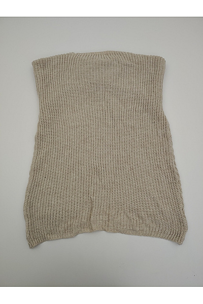 ZAUBERSTERN Béžový pletený pulovr asymetrický oversized Vel. XXL | ZAUBERSTERN | obrázek 6
