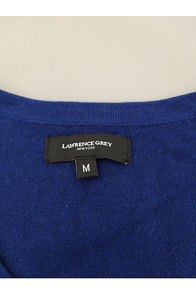 LAWRENCE GREY Modré pletené šaty s dlouhým rukávem midi Vel. M | LAWRENCE GREY | obrázek 4