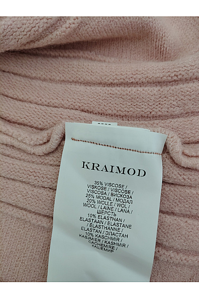 Kraimod Růžové pletené šaty s dlouhým rukávem do áčka Vel. XL | kraimod | obrázek 4