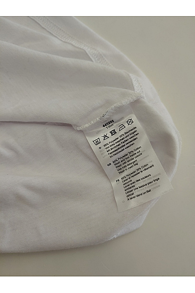 Joliena Collection Bílé dámské tričko s krátkým rukávem a kulatým výstřihem basic Vel. EU 48/50 | Joliena Collection | obrázek 4
