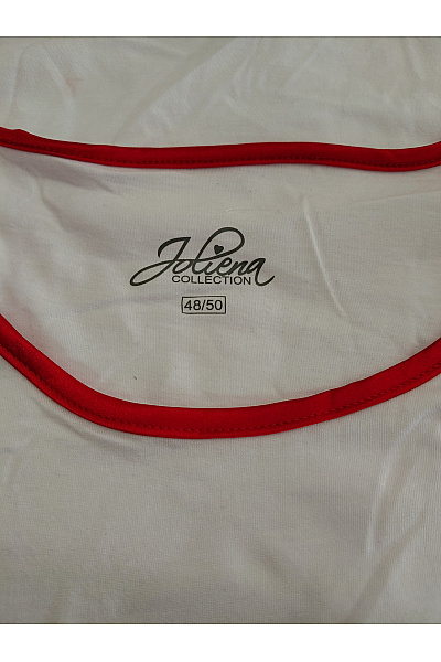 Joliena Collection Bílé dámské tričko s krátkým rukávem a kulatým výstřihem basic Vel. EU 48/50 | Joliena Collection | obrázek 5