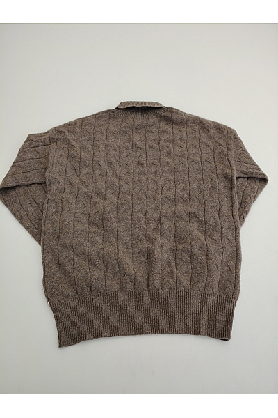 LAWRENCE GREY Hnědý kašmírový rolák copánkový vzor oversized Velikost S | LAWRENCE GREY | obrázek 5