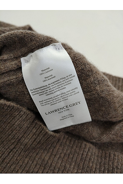 LAWRENCE GREY Hnědý kašmírový rolák copánkový vzor oversized Velikost S | LAWRENCE GREY | obrázek 6