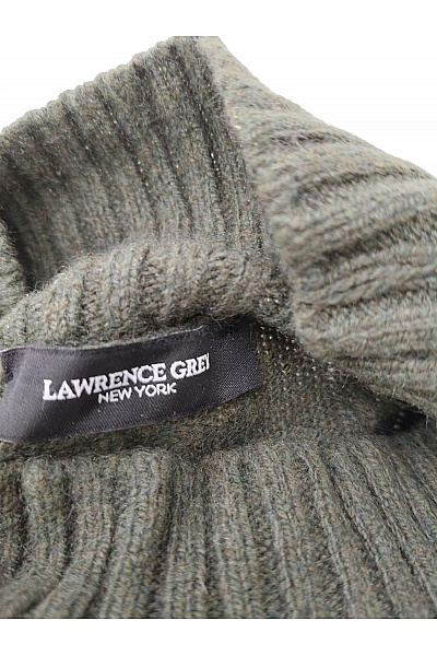 LAWRENCE GREY Pánský khaki kašmírový rolák žebrovaný pulovr Vel. M | LAWRENCE GREY | obrázek 4