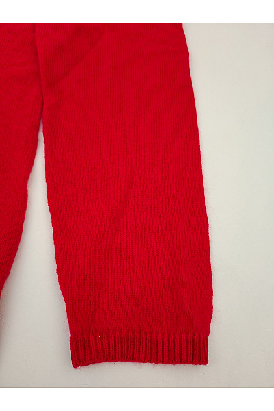 MAX TONSO CASHMERE Červený kašmírový pulovr do véčka basic Velikost XXL | MAX TONSO CASHMERE | obrázek 2