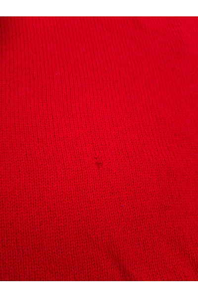 MAX TONSO CASHMERE Červený kašmírový pulovr do véčka basic Velikost XXL | MAX TONSO CASHMERE | obrázek 4