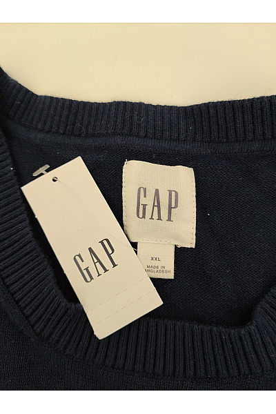 Gap Modrý bavlněný pruhovaný pulovr přes hlavu Vel. XXL | Gap | obrázek 4