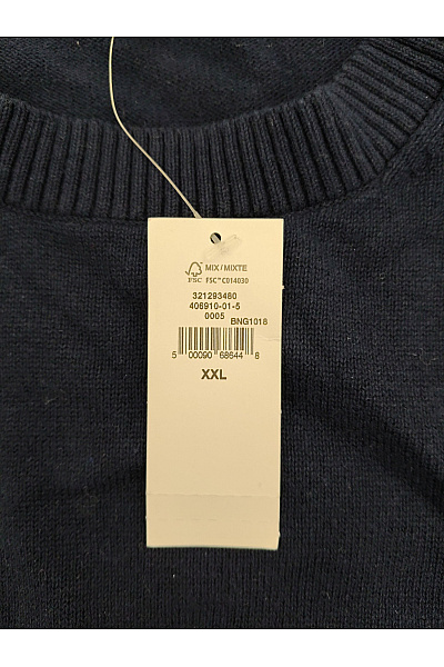 Gap Modrý bavlněný pruhovaný pulovr přes hlavu Vel. XXL | Gap | obrázek 5