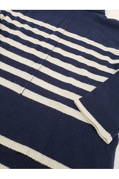THE MERCER N.Y. Modrý pruhovaný vlněný rolák merino oversized Velikost EU 36 | THE MERCER N.Y. | obrázek 2