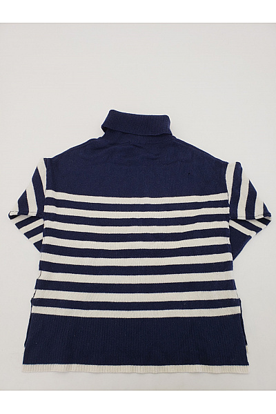 THE MERCER N.Y. Modrý pruhovaný vlněný rolák merino oversized Velikost EU 36 | THE MERCER N.Y. | obrázek 3
