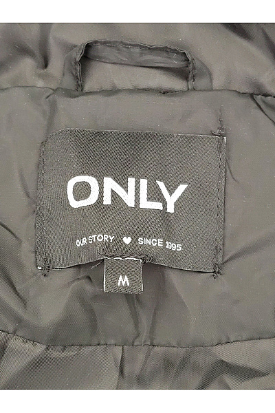ONLY Dámská černá prošívaná zimní dlouhá bunda s kapucí Vel. M | ONLY | obrázek 9