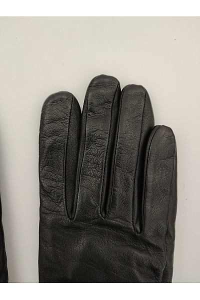 Černé dámské kožené rukavice s řasením Velikost S | Unimoda | obrázek 4