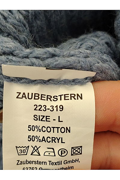 ZAUBERSTERN Šedé pletené svetrové šaty s dlouhým rukávem Vel. L | ZAUBERSTERN | obrázek 6