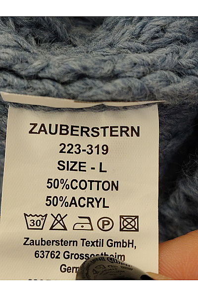 ZAUBERSTERN Šedé pletené svetrové šaty s dlouhým rukávem Vel. L | ZAUBERSTERN | obrázek 7