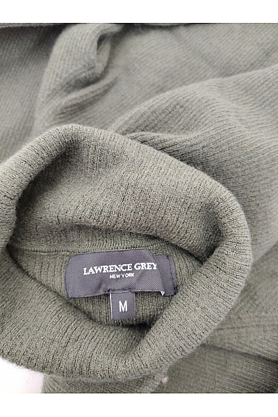 LAWRENCE GREY Dámský khaki vlněný rolák merino pletený basic Velikost M | LAWRENCE GREY | obrázek 5