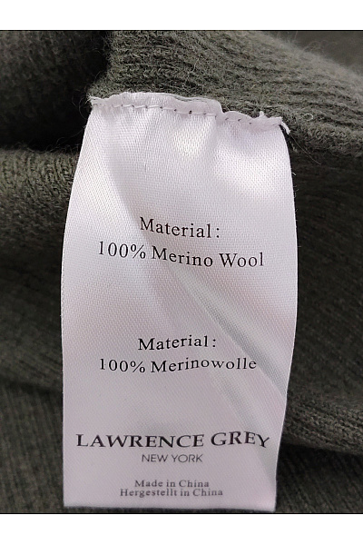 LAWRENCE GREY Dámský khaki vlněný rolák merino pletený basic Velikost M | LAWRENCE GREY | obrázek 7