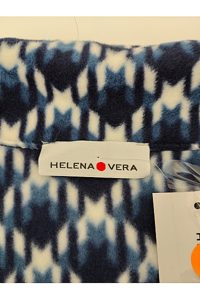 HELENA VERA Dámská modrá mikina se stojáčkem a geometrickým vzorem na zip Vel. DE 44 | HELENA VERA | obrázek 8