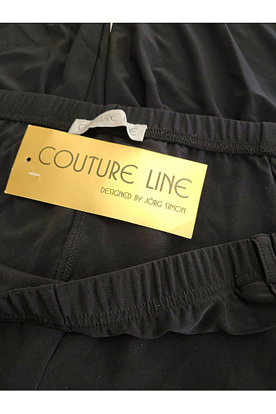 COUTURE LINE Černé široké kalhoty pro plnoštíhlé s vysokým pasem Vel. DE 26 | COUTURE LINE | obrázek 4