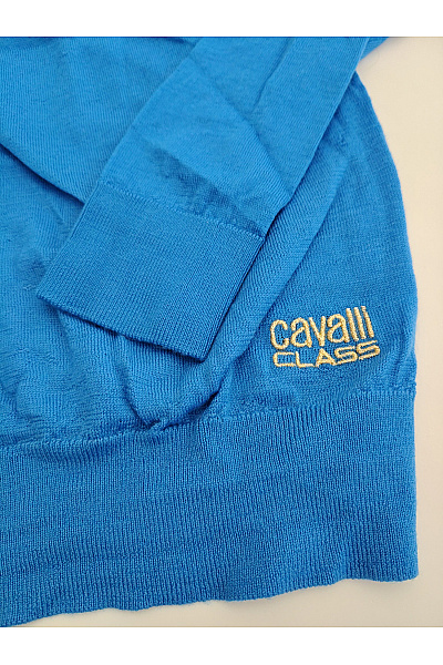 Just Cavalli Modrý dámský pulovr s dlouhým rukávem basic Velikost S | Just Cavalli | obrázek 2