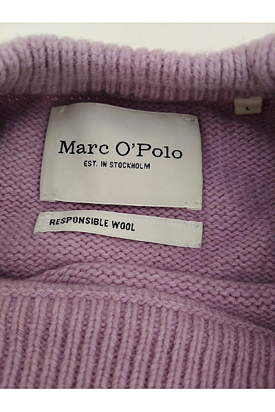 Marc O´Polo Fialový vlněný pulovr s balonovými rukávy Vel. L | Marc O´Polo | obrázek 5