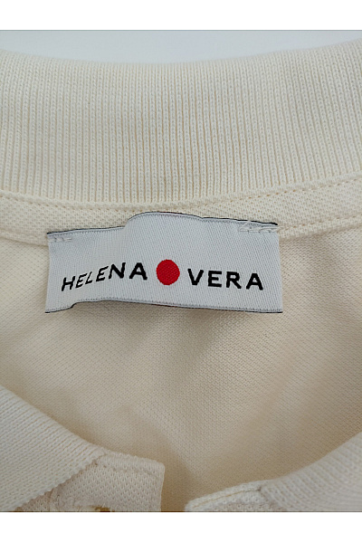 HELENA VERA Bavlněné dámské polo tričko s krátkým rukávem béžové Velikost IT 42 | HELENA VERA | obrázek 5