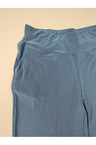 COUTURE LINE Modré široké kalhoty s vysokým pasem a kapsami Vel. DE 40 | COUTURE LINE | obrázek 4