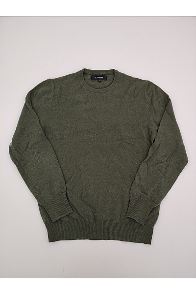 LAWRENCE GREY Pánský Kašmírový Pulovr Khaki Basic Velikost L