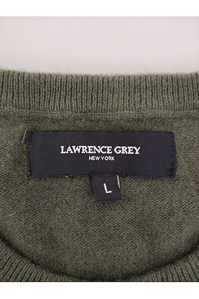 LAWRENCE GREY Pánský kašmírový pulovr khaki basic Velikost L | LAWRENCE GREY | obrázek 5