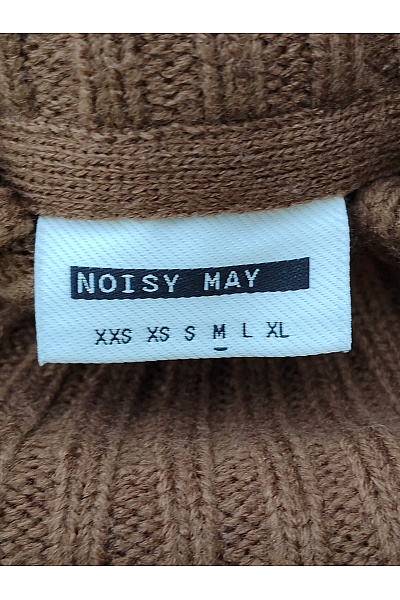 Noisy May Hnědý pletený dámský rolák oversized Vel. M | Noisy May | obrázek 5