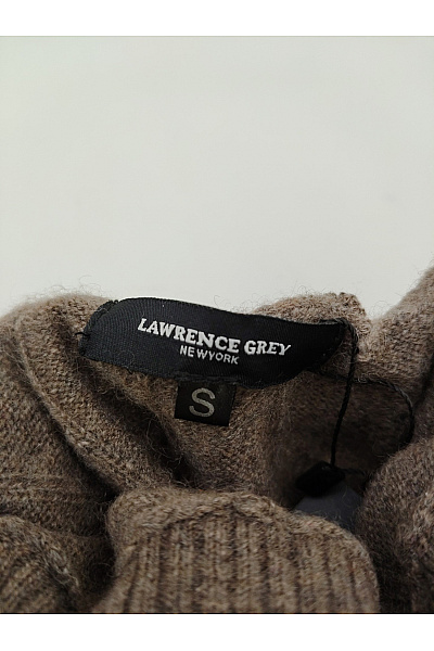 LAWRENCE GREY Dámský hnědý kašmírový rolák copánkový vzor Velikost US S | LAWRENCE GREY | obrázek 4